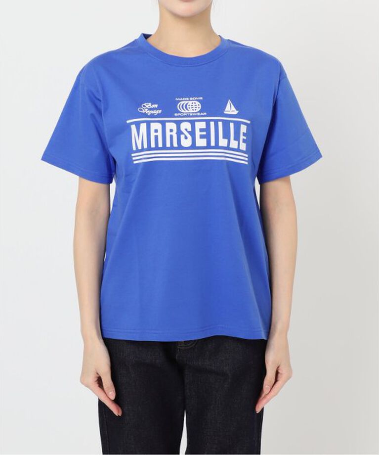 SLOBE IENA「made some sports wear for SLOBE IENA ロゴTEE」|Tシャツ・カットソー|ブルー B