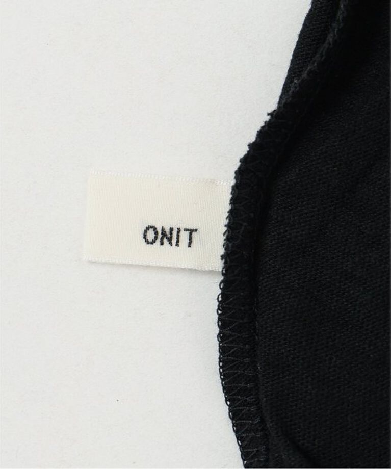 IENA「《予約》ONIT/オニット ROUGH COTTON BACK OPEN ボートネックロンT」|Tシャツ・カットソー|