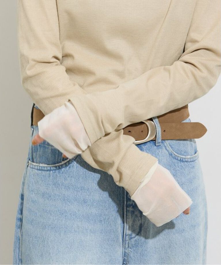 JOURNAL STANDARD relume「《追加/2枚セット》3WAYチュールレイヤードTシャツ」|Tシャツ・カットソー|ベージュ