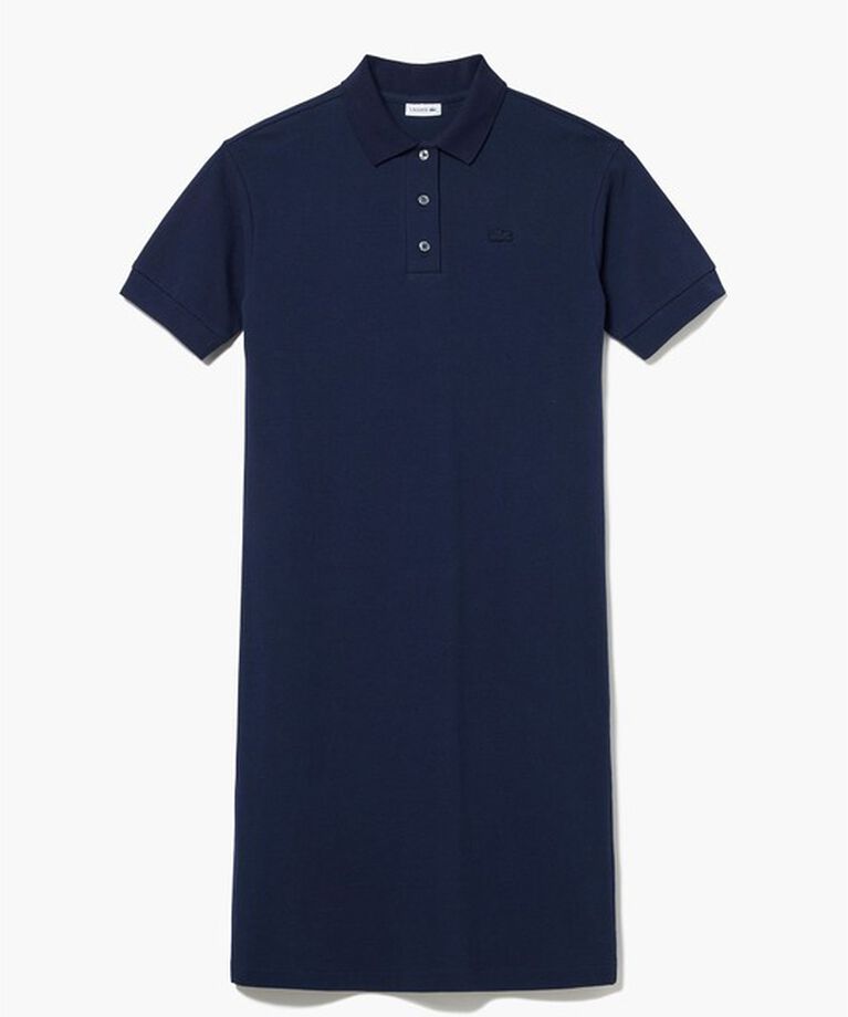 LACOSTE「ルーズフィット5分袖ポロドレス / ポロワンピース マキシ丈 ロング丈」|ワンピース|