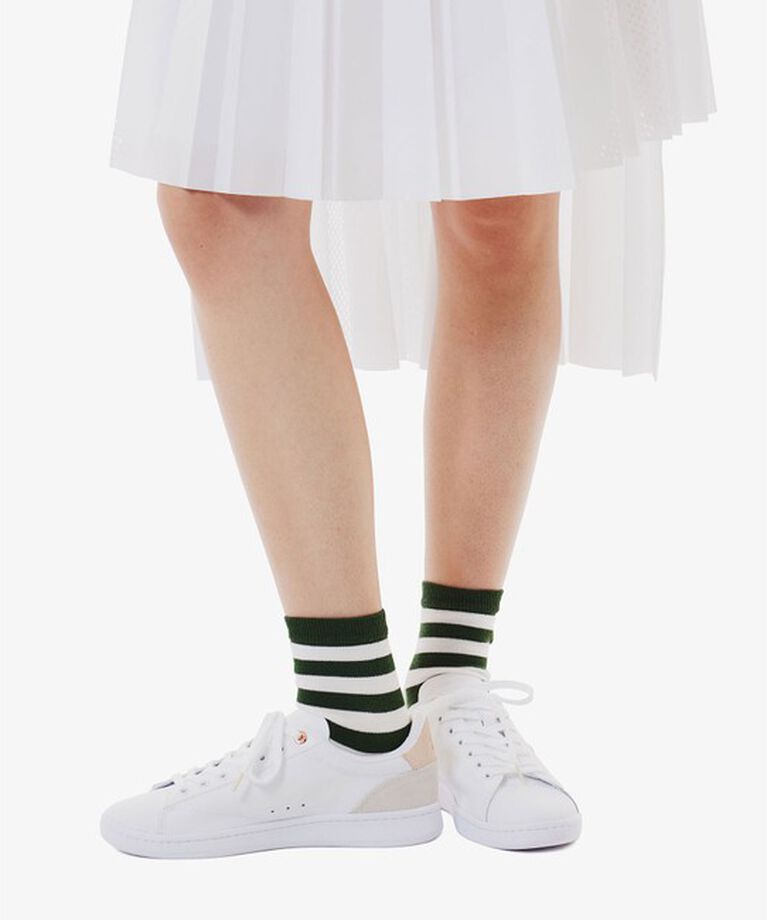 LACOSTE「マリンボーダーミドルソックス」|ソックス|