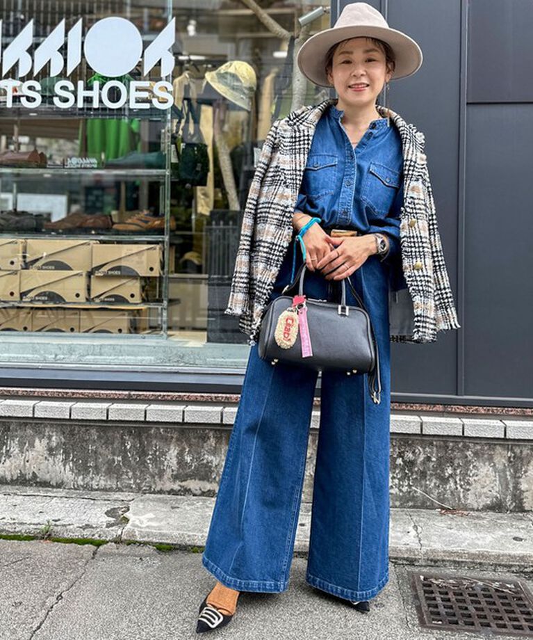 Rie Miller「【RM denim】ワイドスラックスデニム」|デニム|