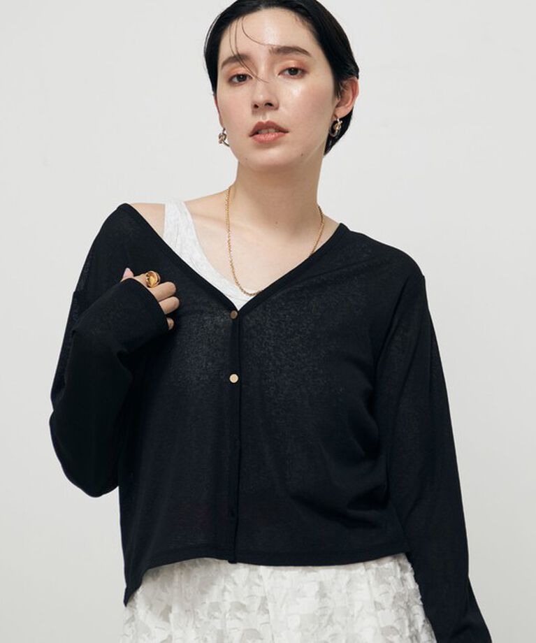 Rie Miller「Vネックカーディガン＋前後2WAYタンクトップ」|カーディガン|