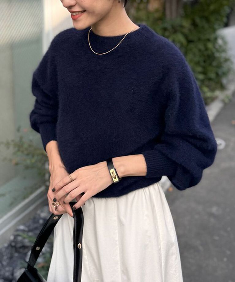 NOLLEY'S「ヘアリーモックネックプルオーバーニット」|ニット・セーター|