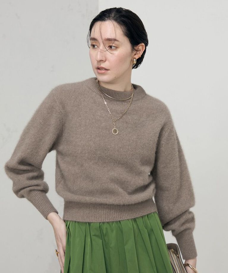 NOLLEY'S「ヘアリーモックネックプルオーバーニット」|ニット・セーター|