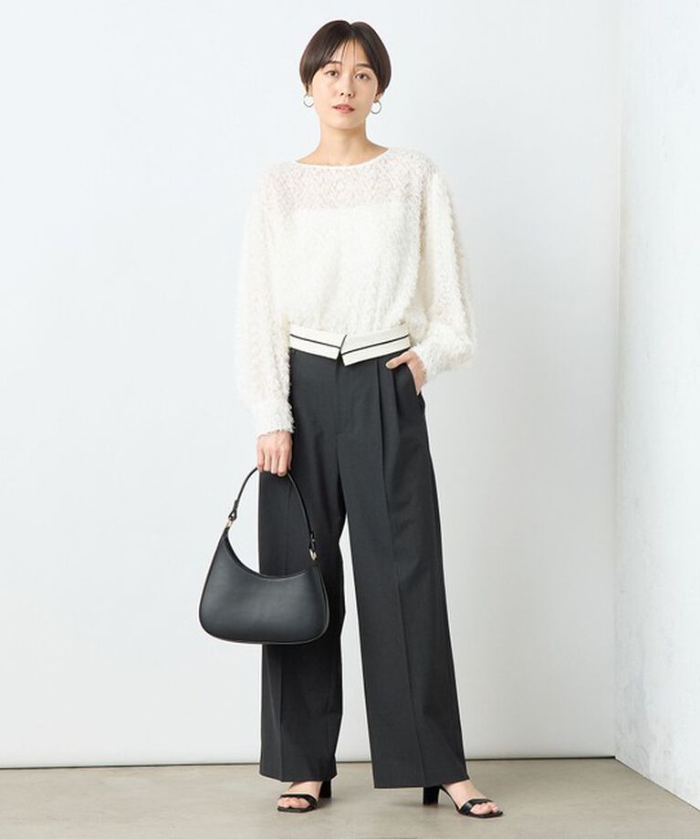 NOLLEY'S sophi「＜飯豊まりえさん着用＞ウォッシャブルウエスト折り返し2WAYワイドパンツ」|その他|