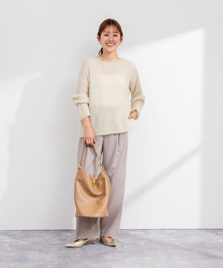 NOLLEY'S sophi「モヘヤ×ラメコード片畦プルオーバーニット」|ニット・セーター|