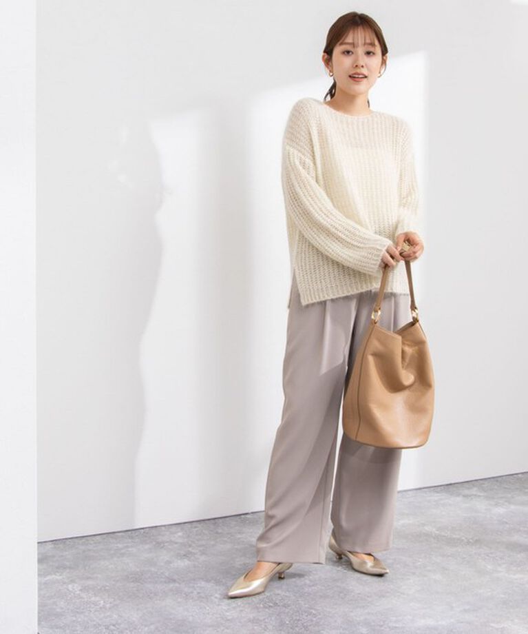 NOLLEY'S sophi「モヘヤ×ラメコード片畦プルオーバーニット」|ニット・セーター|