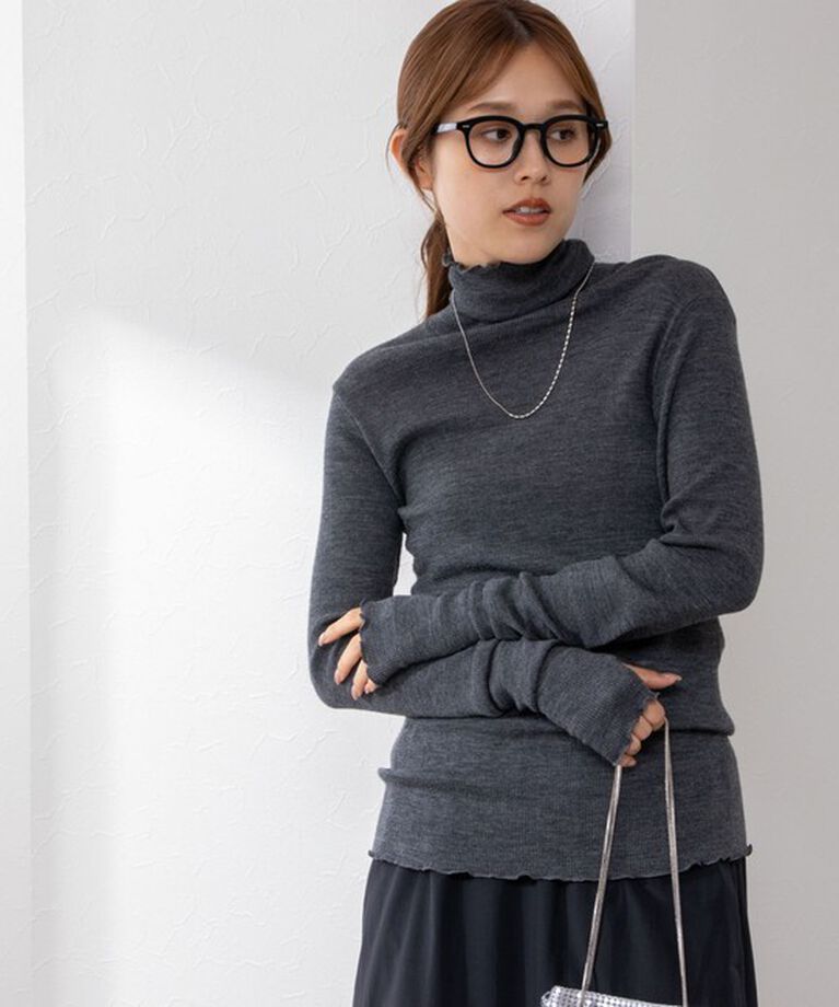 NOLLEY'S「MY STANDARDウォッシャブルリブタートル 24AW」|Tシャツ・カットソー|