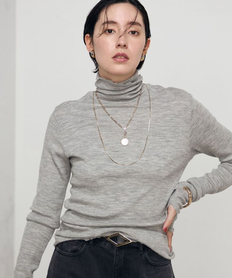 NOLLEY'S「MY STANDARDウォッシャブルリブタートル 24AW」|Tシャツ・カットソー|