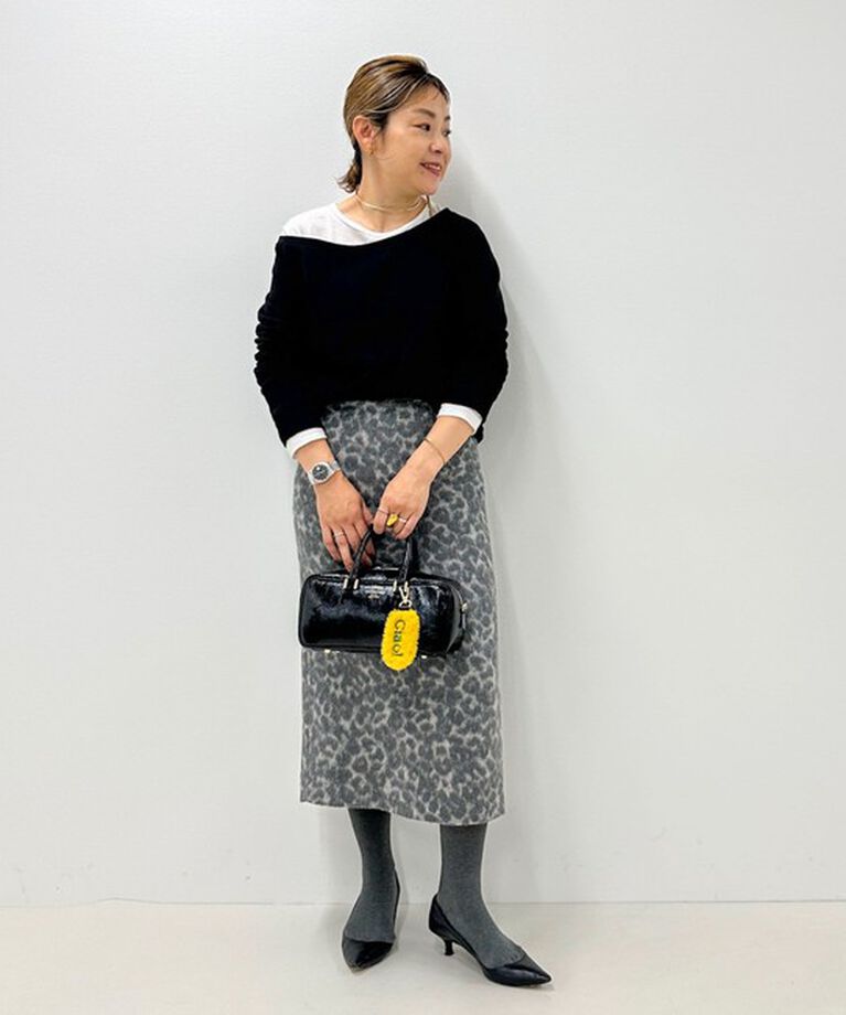 Rie Miller「ワイドネックミニ裏毛プルオーバーカットソー」|Tシャツ・カットソー|
