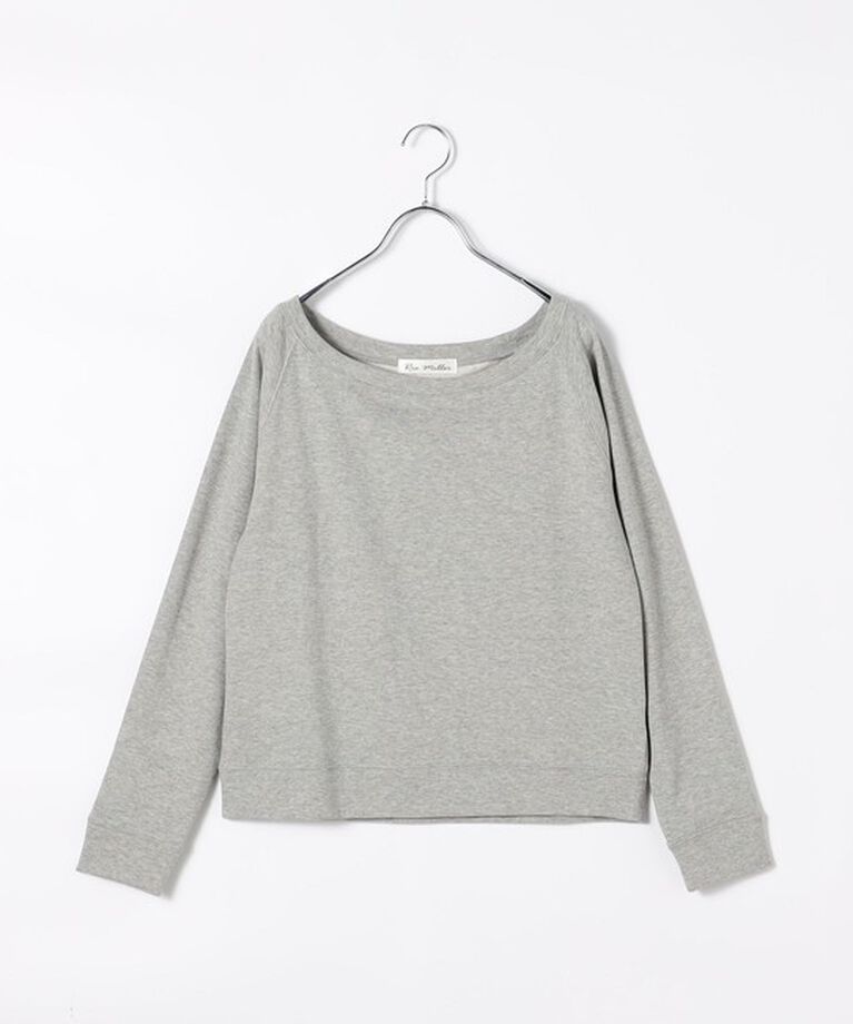 Rie Miller「ワイドネックミニ裏毛プルオーバーカットソー」|Tシャツ・カットソー|