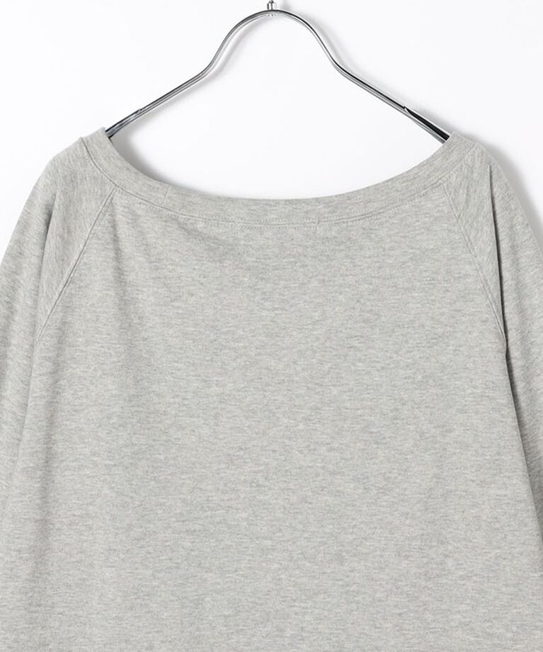 Rie Miller「ワイドネックミニ裏毛プルオーバーカットソー」|Tシャツ・カットソー|