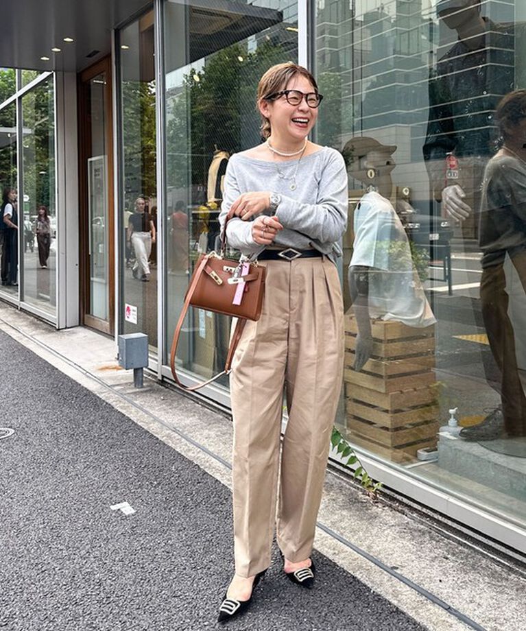 Rie Miller「ワイドネックミニ裏毛プルオーバーカットソー」|Tシャツ・カットソー|