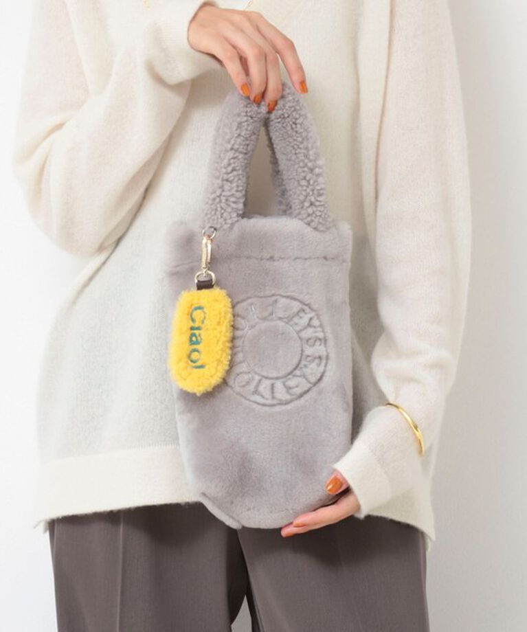 NOLLEY'S「ムートン刺繍バッグ　made in Italy」|トートバッグ|ライトグレー