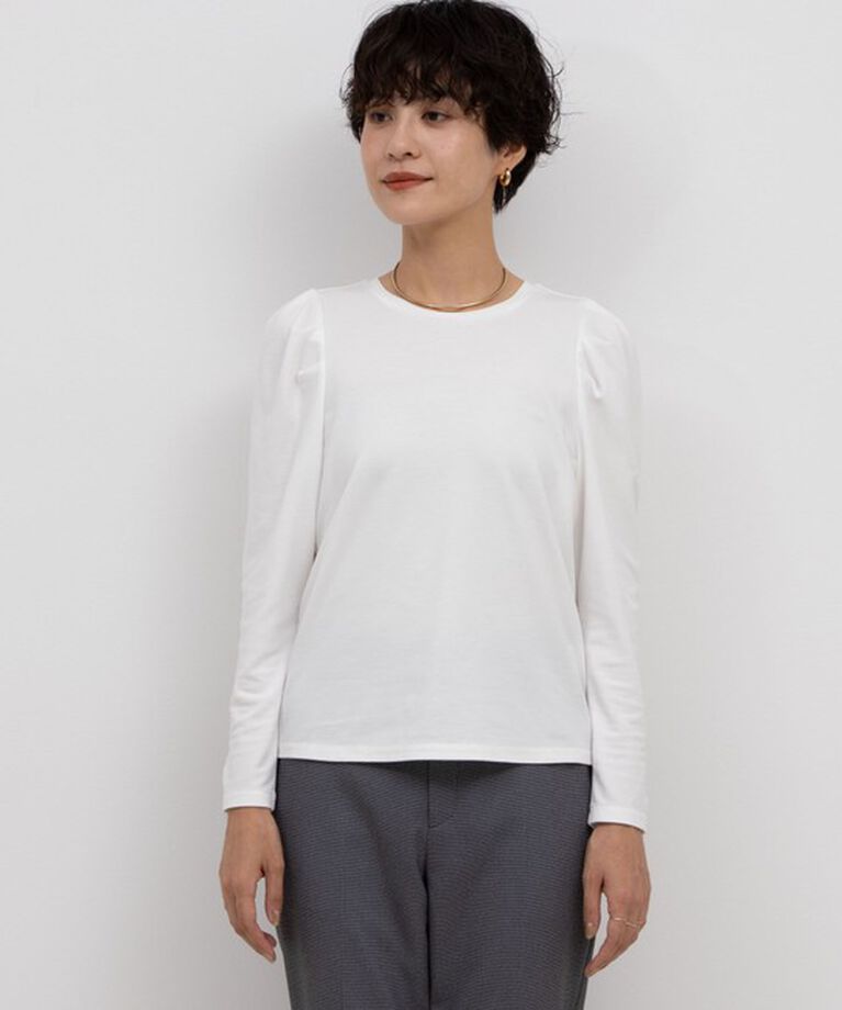 NOLLEY'S「マシュマロポンチ肩タックロンT」|Tシャツ・カットソー|