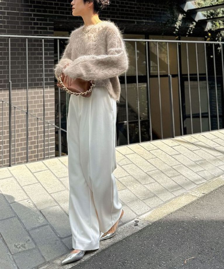 NOLLEY'S「ウォッシャブルウール調愛されイージーワイドパンツ」|その他|