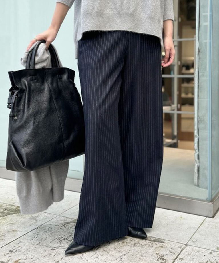 NOLLEY'S「《セットアップ対応》ウォッシャブル両面起毛イージーワイドパンツ」|その他|ブルー系その他7