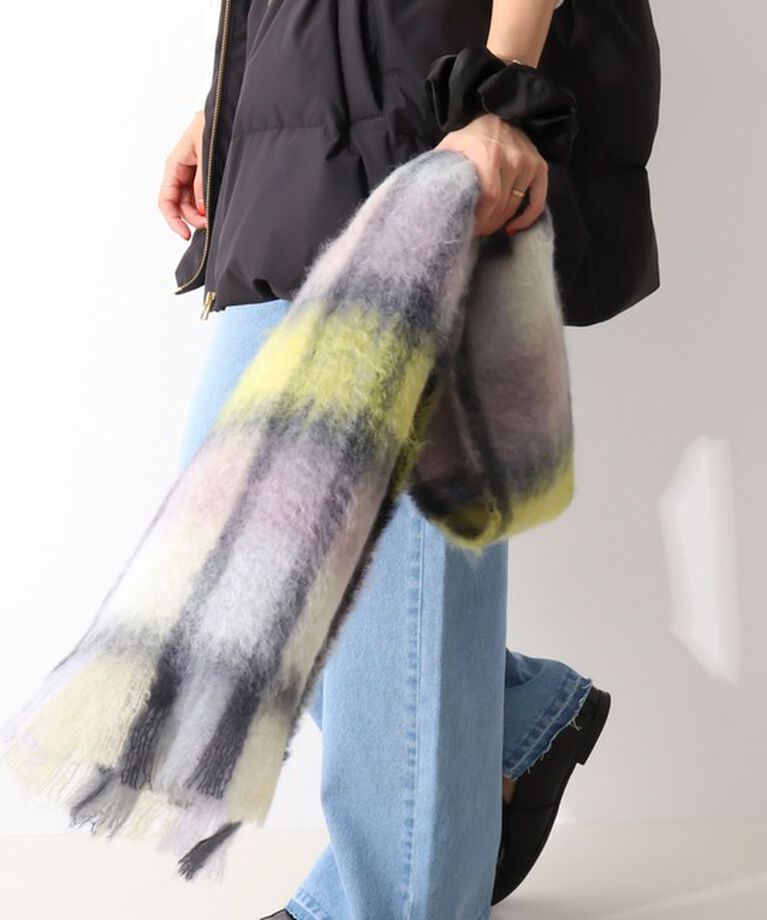 NOLLEY'S「【MANTAS EZCARAY/マンタス エスカライ】MOHAIR TARTAN/モヘヤチェックマフラー」|マフラー|