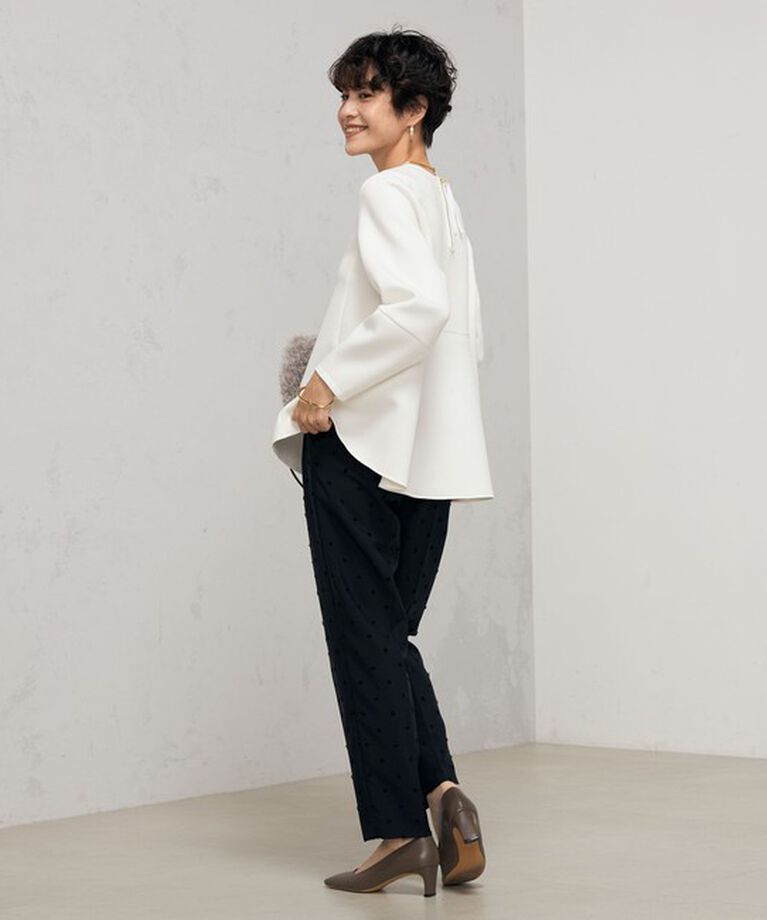 NOLLEY'S「ウォッシャブルエアボールフレアプルオーバーカットソー」|Tシャツ・カットソー|