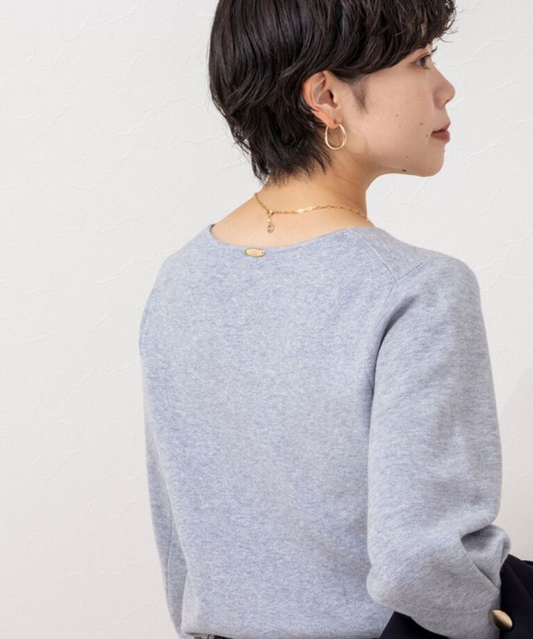 NOLLEY'S sophi「《手洗い可能》ラメ総針パワショルVネックプルオーバーニット」|ニット・セーター|