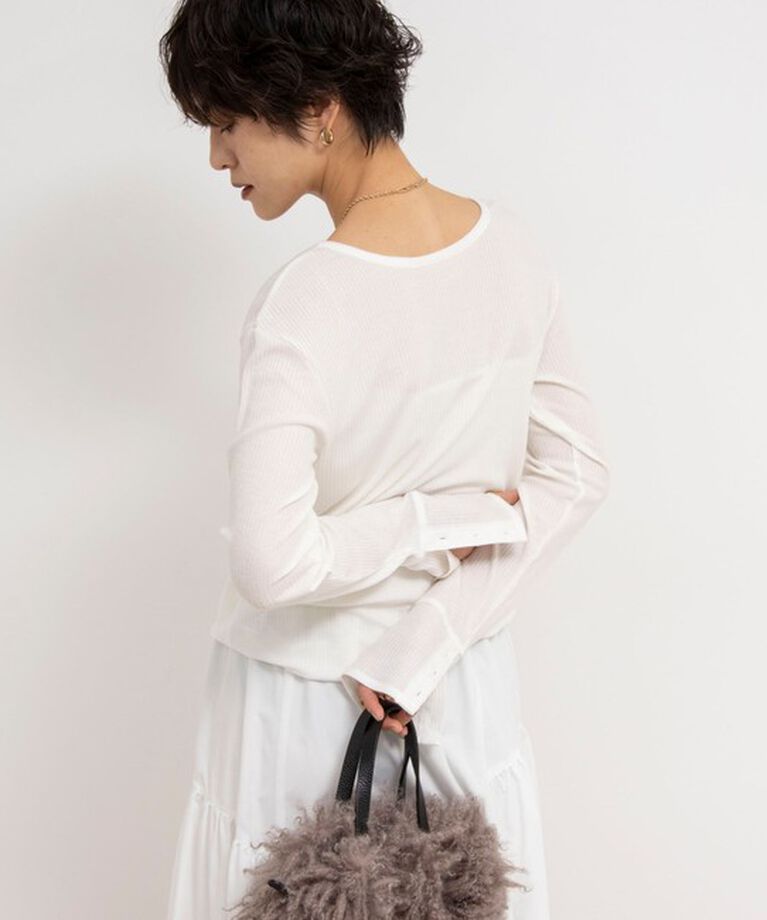 NOLLEY'S「カシミヤシルクヘンリー2WAYプルオーバーカットソー」|Tシャツ・カットソー|