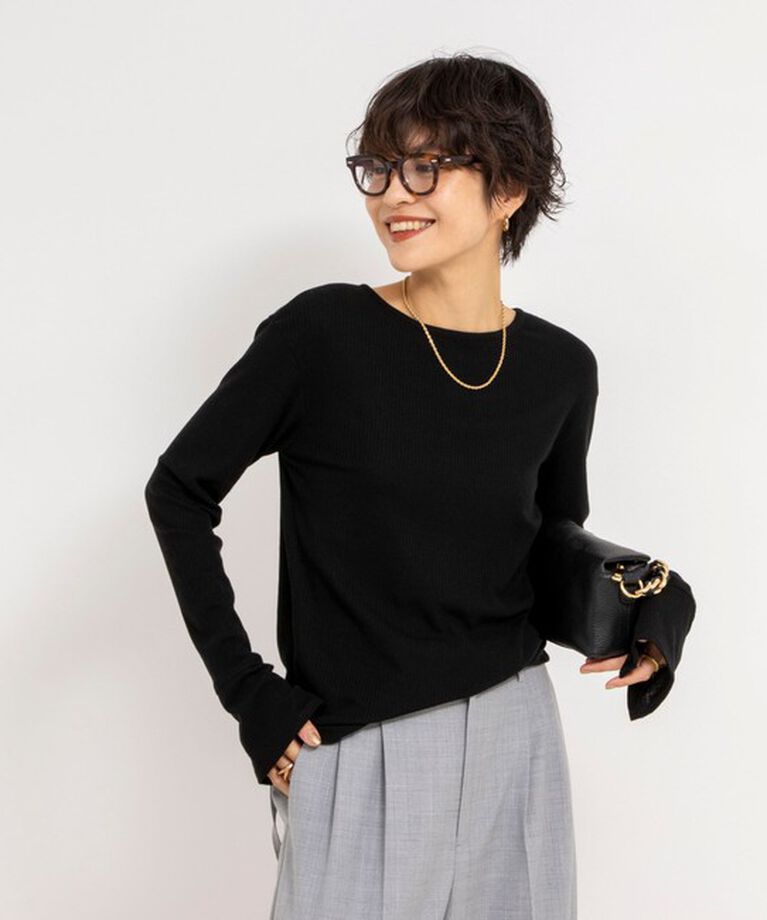 NOLLEY'S「カシミヤシルクヘンリー2WAYプルオーバーカットソー」|Tシャツ・カットソー|