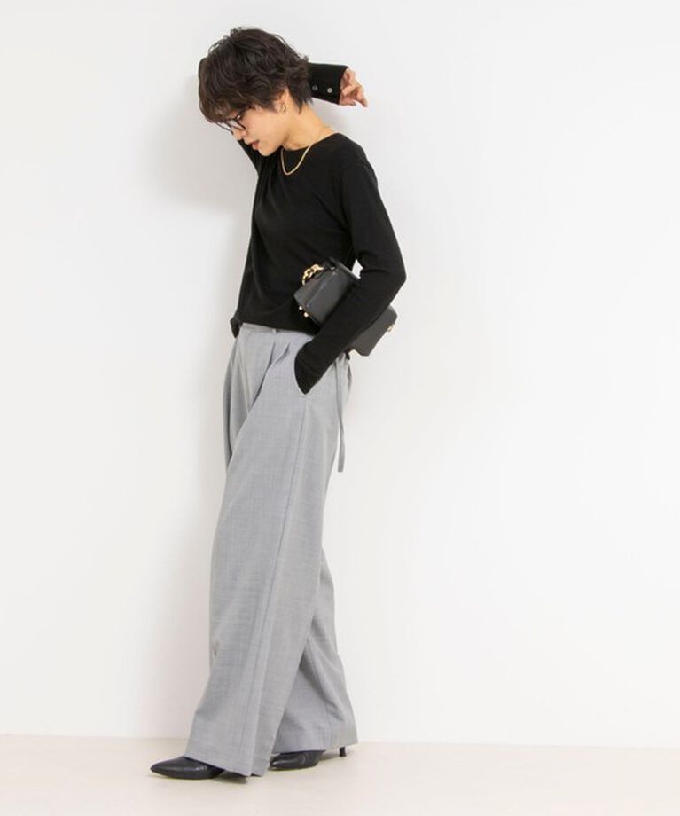 NOLLEY'S「カシミヤシルクヘンリー2WAYプルオーバーカットソー」|Tシャツ・カットソー|