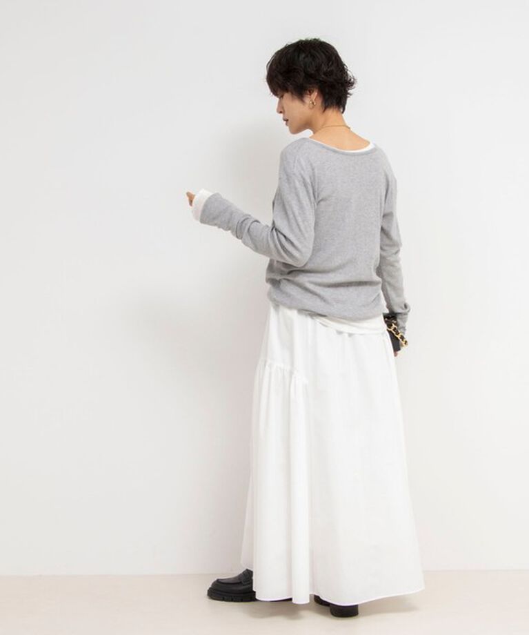 NOLLEY'S「カシミヤシルクヘンリー2WAYプルオーバーカットソー」|Tシャツ・カットソー|