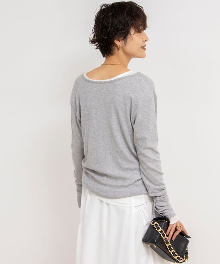NOLLEY'S「カシミヤシルクヘンリー2WAYプルオーバーカットソー」|Tシャツ・カットソー|