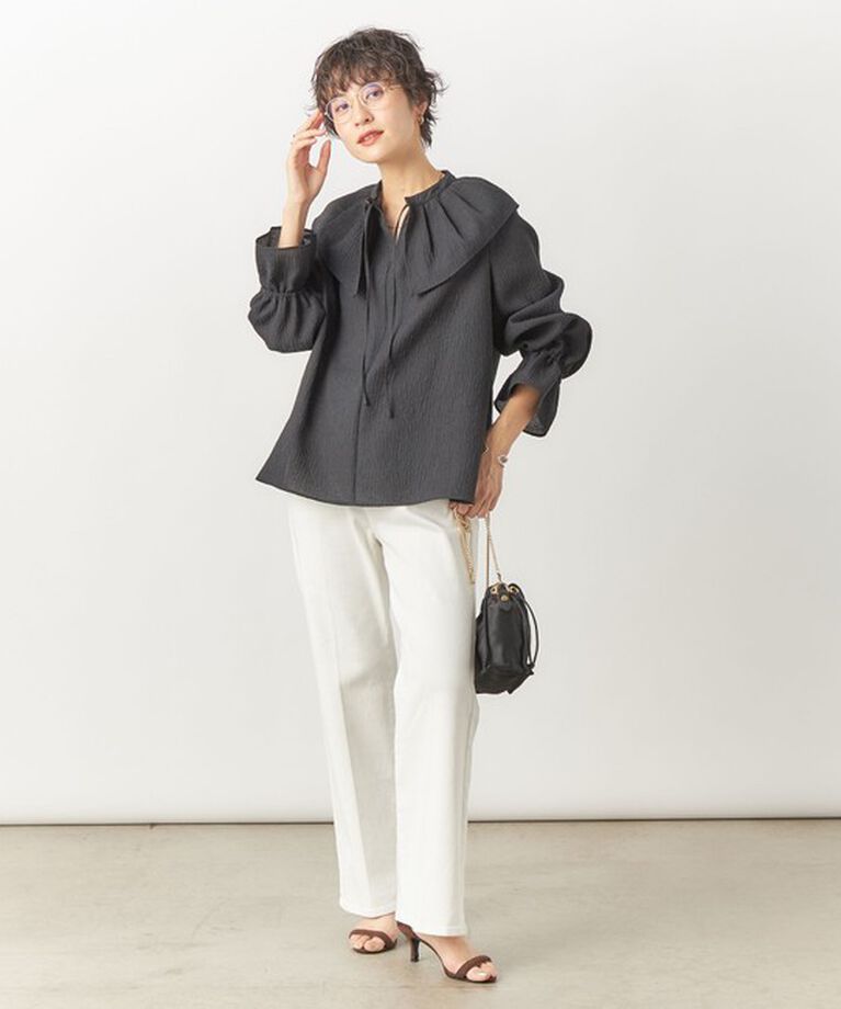 Rie Miller「【RM denim】センタープレスハイウエストデニム」|デニム|