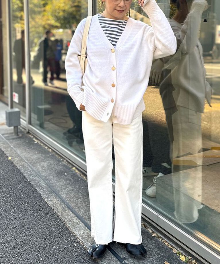 Rie Miller「【RM denim】スリットフレアハイウエストデニム」|デニム|