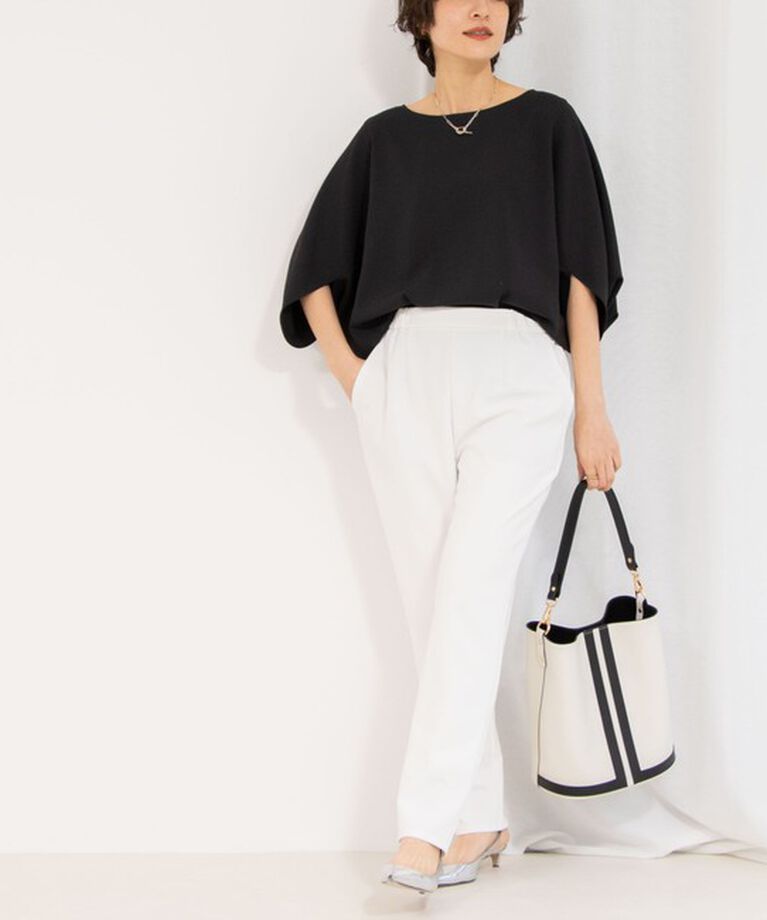 NOLLEY'S「《セットアップ対応》ウォッシャブルカットジョーゼットバックスリットパンツ」|その他|