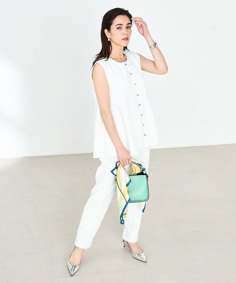 NOLLEY'S「《セットアップ対応》ウォッシャブルカットジョーゼットバックスリットパンツ」|その他|