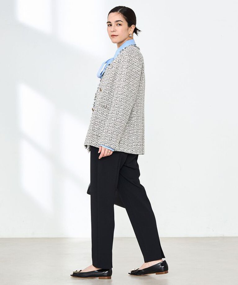 NOLLEY'S「《セットアップ対応》ウォッシャブルカットジョーゼットバックスリットパンツ」|その他|