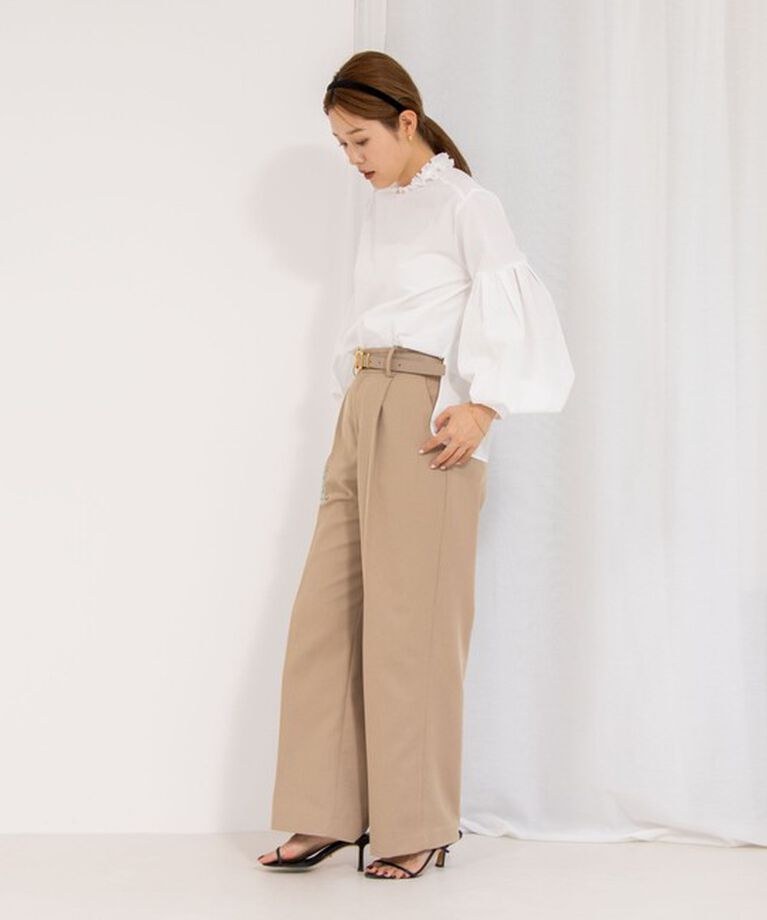 NOLLEY'S「ウォッシャブルクリスピーカルゼワイドパンツ」|その他|