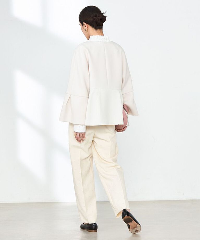 NOLLEY'S「《セットアップ対応》ウォッシャブルドットツッキリツータックテーパードパンツ」|その他|