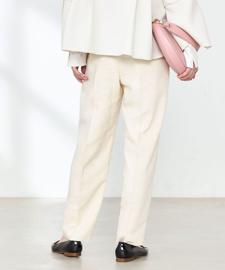 NOLLEY'S「《セットアップ対応》ウォッシャブルドットツッキリツータックテーパードパンツ」|その他|