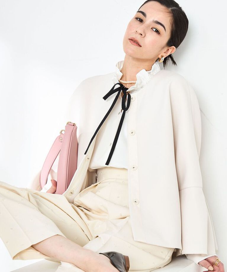 NOLLEY'S「《セットアップ対応》ウォッシャブルドットツッキリツータックテーパードパンツ」|その他|