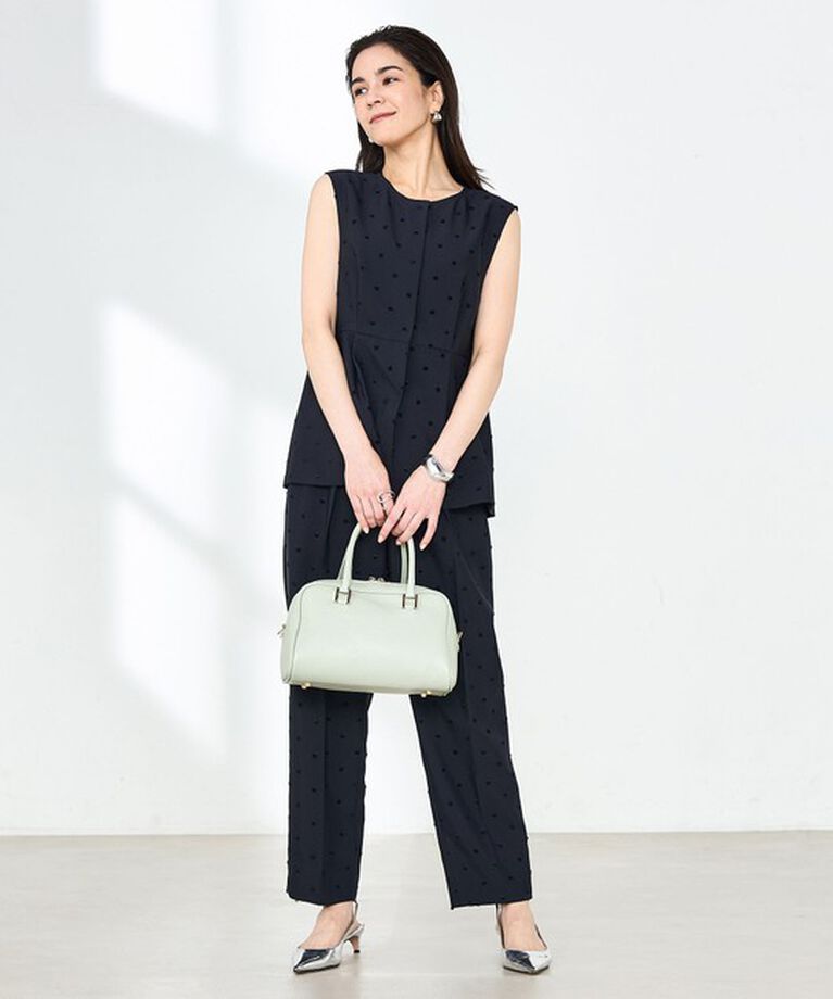 NOLLEY'S「《セットアップ対応》ウォッシャブルドットツッキリツータックテーパードパンツ」|その他|