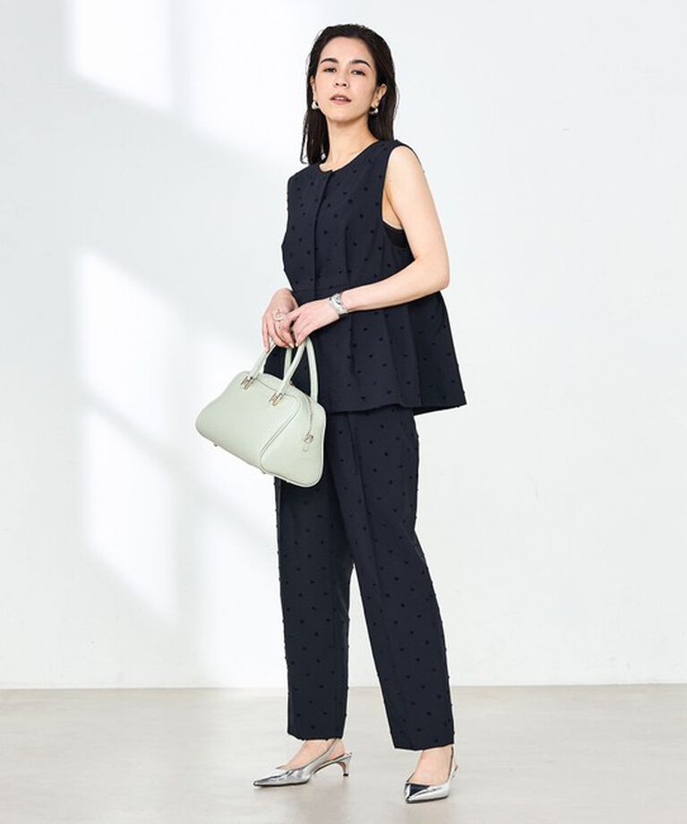 NOLLEY'S「《セットアップ対応》ウォッシャブルドットツッキリツータックテーパードパンツ」|その他|