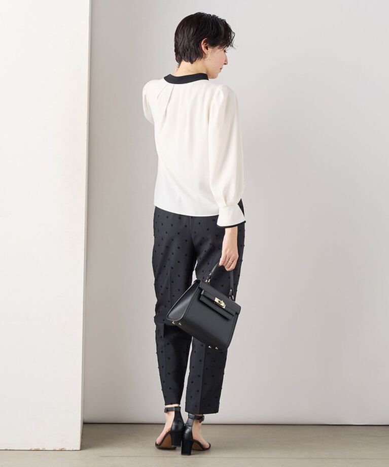 NOLLEY'S「《セットアップ対応》ウォッシャブルドットツッキリツータックテーパードパンツ」|その他|