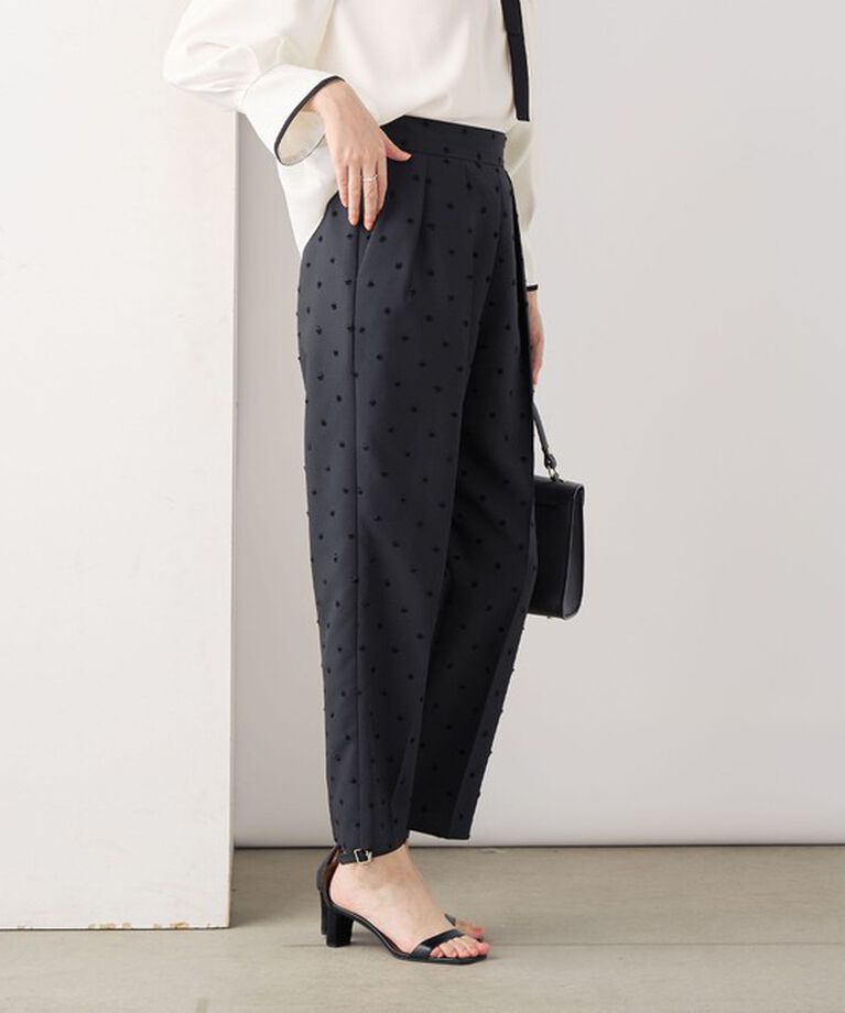 NOLLEY'S「《セットアップ対応》ウォッシャブルドットツッキリツータックテーパードパンツ」|その他|