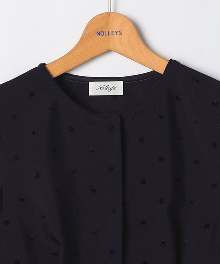 NOLLEY'S「《セットアップ対応》ウォッシャブルドットツッキリペプラムジレ」|ベスト・ジレ|