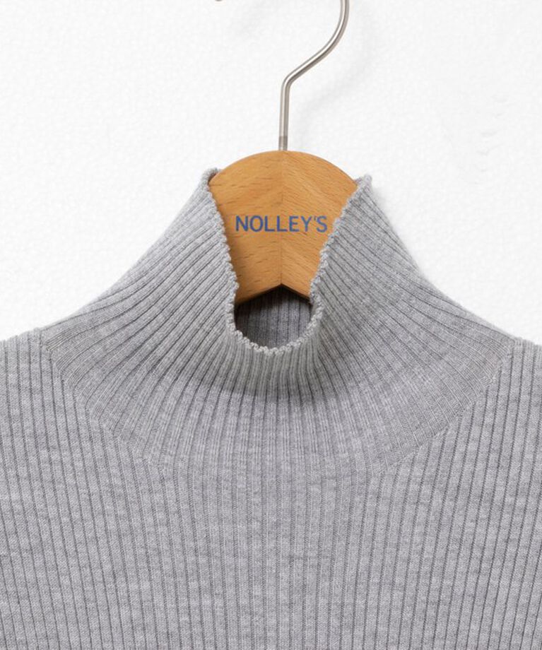 NOLLEY'S「《手洗い可能》ソフトワイドリブラメ配色タートルネックプルオーバーニット」|ニット・セーター|