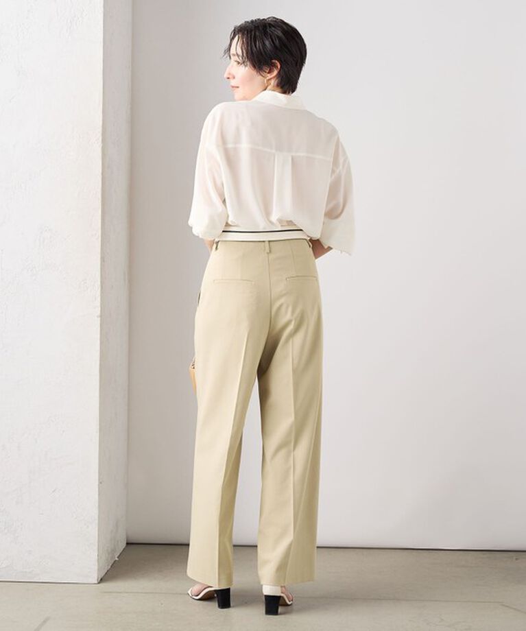 NOLLEY'S sophi「ウォッシャブル折り返しチノワイドパンツ」|その他|