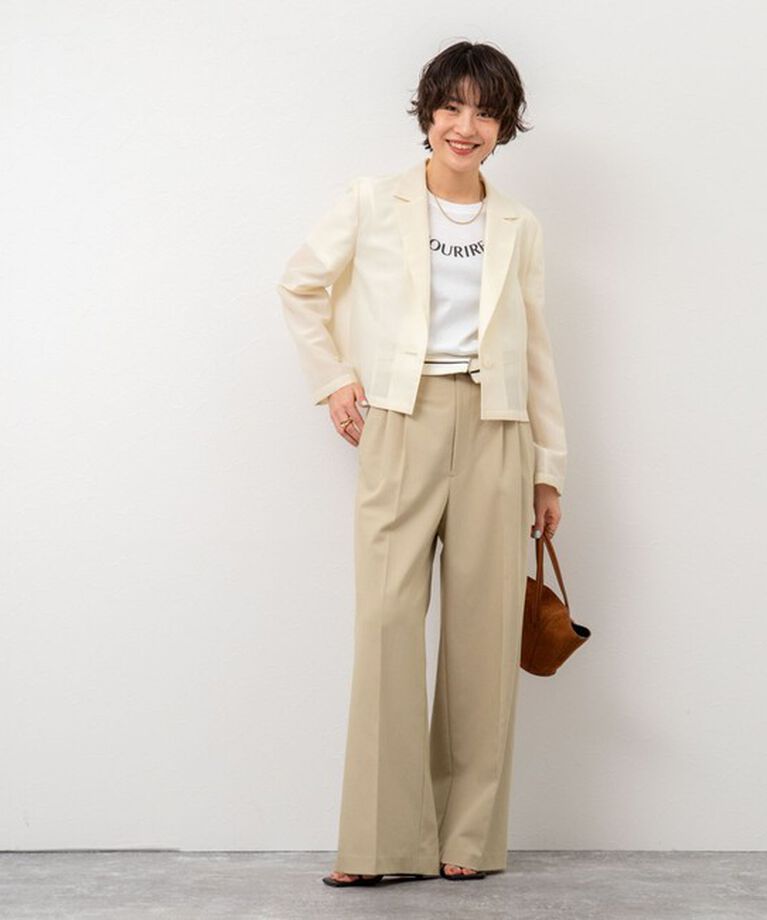 NOLLEY'S sophi「《セットアップ対応》オーガンジーショートジャケット」|テーラードジャケット|