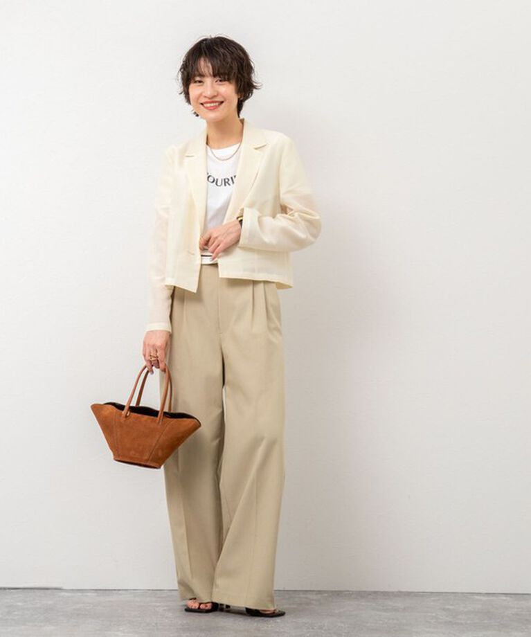 NOLLEY'S sophi「《セットアップ対応》オーガンジーショートジャケット」|テーラードジャケット|