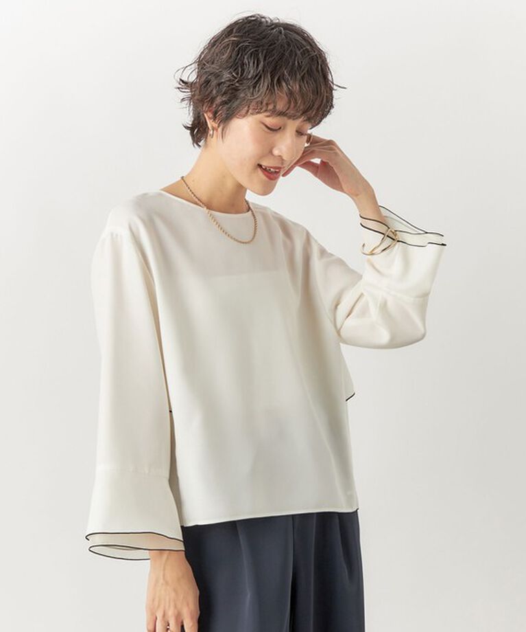NOLLEY'S sophi「ジョーゼットバックフレアブラウス」|シャツ・ブラウス|