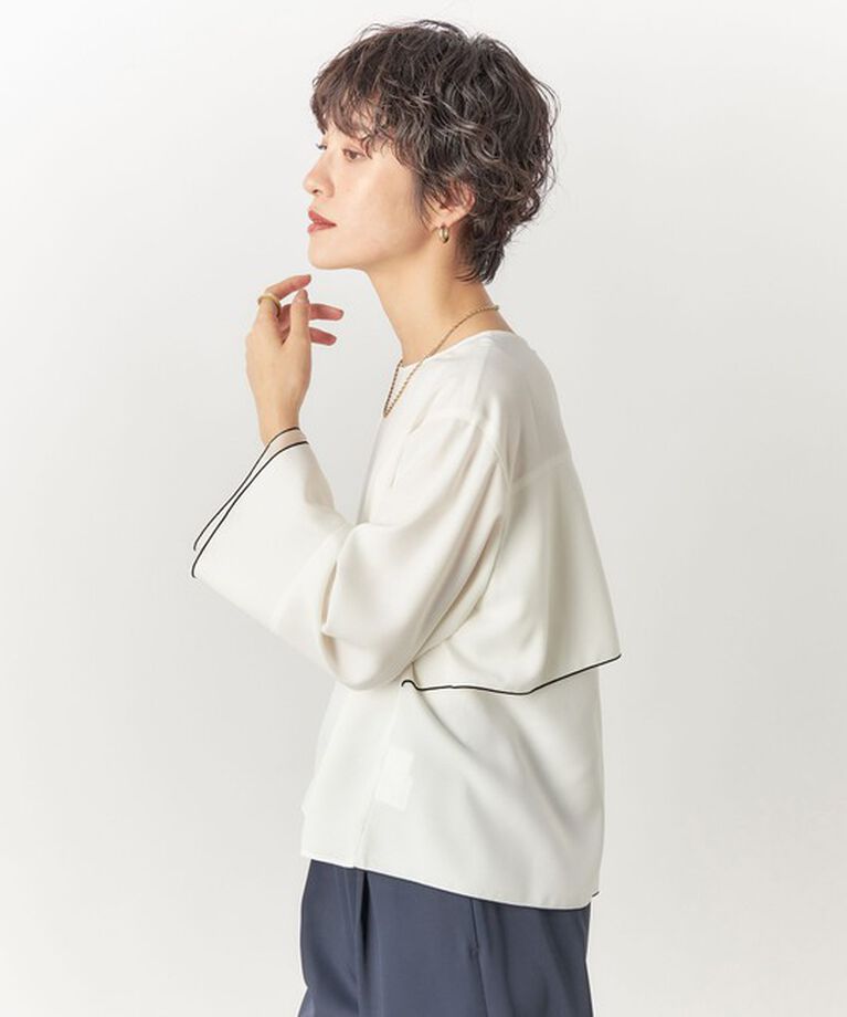 NOLLEY'S sophi「ジョーゼットバックフレアブラウス」|シャツ・ブラウス|